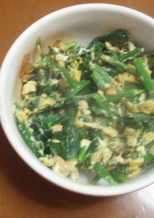 朝ごはんに♪卵とほうれん草のソテー　-レシピのメイン写真