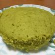 朝ごはんに米粉蒸しパン、緑茶味
