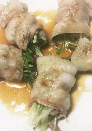豚バラの水菜巻き☆-レシピのメイン写真