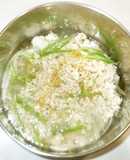 食べる中華風スープ♪簡単鶏ひき肉ネギ