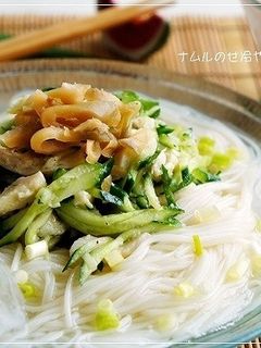 涼! 塩ナムルのせ冷やし鶏塩そうめん-レシピのメイン写真