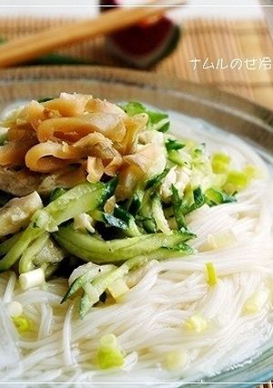 涼！ 塩ナムルのせ冷やし鶏塩そうめん-レシピのメイン写真