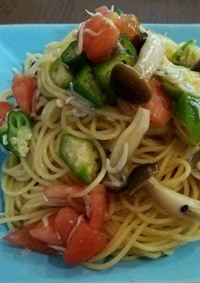シラスと夏野菜の和風冷製スパ-レシピのメイン写真
