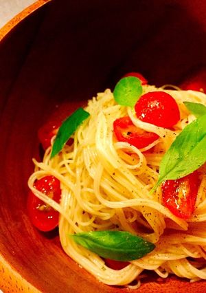プチトマトの冷製パスタ-レシピのメイン写真