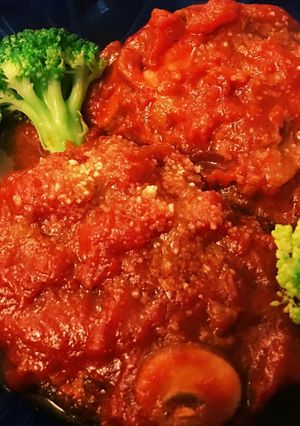 ＊トマト缶で！トマト煮込みハンバーグ＊-レシピのメイン写真