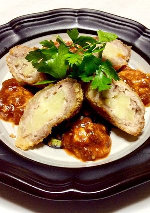 豚小間肉で!ポテトロールカツ-レシピのメイン写真