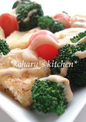 ひとくち揚げ豆腐のコロコロごまサラダ-レシピのメイン写真