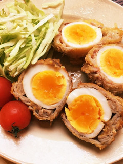 ハイボールに合う!卵ばくだんトンカツ-レシピのメイン写真