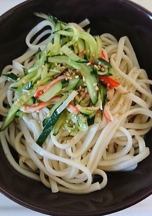＊胡瓜とカニかまのぶっかけ風うどん＊-レシピのメイン写真