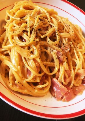 チーズと卵だけフライパン1つカルボナーラ-レシピのメイン写真