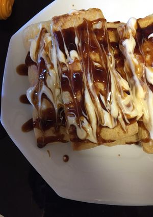 油揚げで！お好み焼き風サンド-レシピのメイン写真