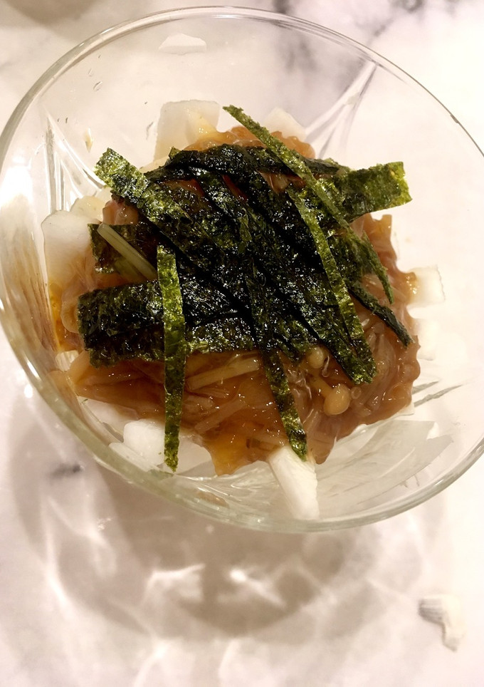 簡単！！シャキシャキ長芋となめ茸の和え物-レシピのメイン写真
