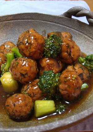 ひじきの煮物☆ブロッコリー&肉団子の煮物-レシピのメイン写真