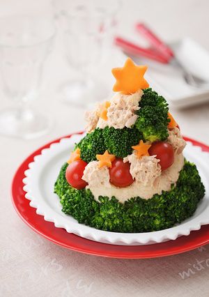 シーチキンポテサラのクリスマスツリー-レシピのメイン写真