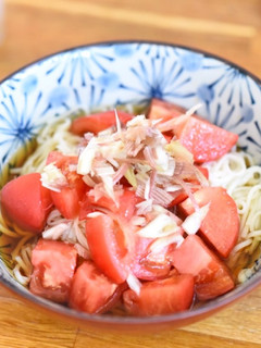 トマトとミョウガの冷やし麺-レシピのメイン写真