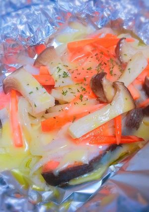 バターなし！チーズたっぷり鮭のホイル焼き-レシピのメイン写真