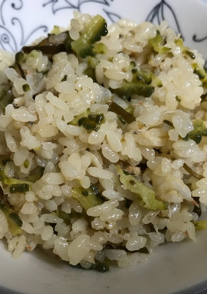 ゴーヤ炊き込みご飯(無水鍋QC使用)-レシピのメイン写真