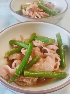 薄切り豚肉とニンニクの芽の中華炒め-レシピのメイン写真