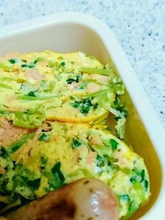 お弁当に!豆苗とツナの玉子焼き-レシピのメイン写真