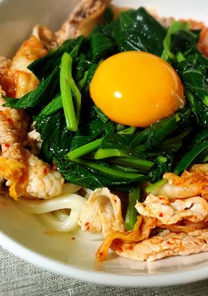 簡単◎豚しゃぶキムチうどん♪-レシピのメイン写真