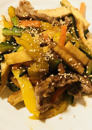 豚肉とゴーヤーのオイスターソース炒め-レシピのメイン写真