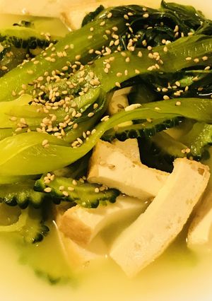 チンゲン菜とゴーヤのスープ煮-レシピのメイン写真