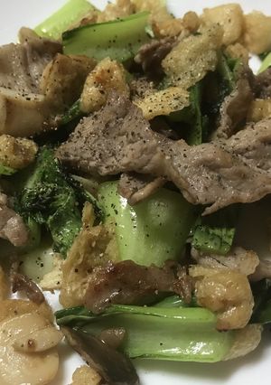 豚肉とチンゲン菜の炒め物-レシピのメイン写真