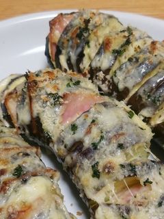 なすのベーコンチーズはさみ焼き-レシピのメイン写真