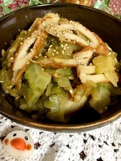 朝採りゴーヤーとちくわの和風炒め-レシピのメイン写真