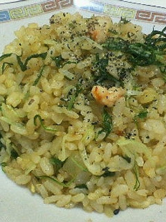 水菜とエビの炒飯-レシピのメイン写真