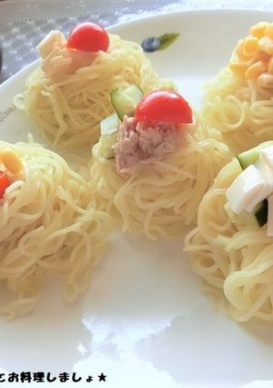 クルッと巻き巻き★簡単一口冷やしラーメン-レシピのメイン写真