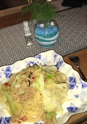 キャベツとツナのペペロンチーノ-レシピのメイン写真
