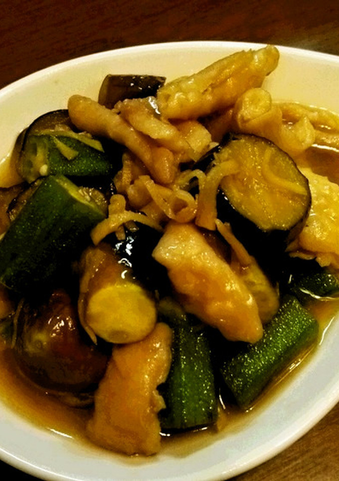 鶏皮と夏野菜の炒め煮-レシピのメイン写真