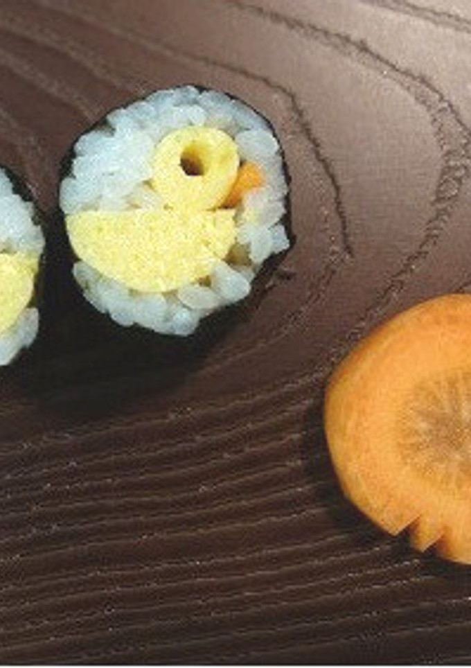 寿司型・模様巻き（ヒヨコ２個だけ弁当用）-レシピのメイン写真