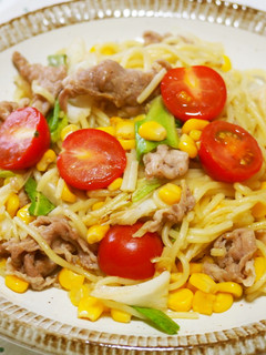 夏野菜の塩焼きそば♪♪プチトマト入り♪-レシピのメイン写真