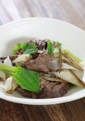 牛肉と長ネギの大葉塩ダレ炒め-レシピのメイン写真