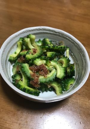 簡単!夏野菜ゴーヤとおかかの和え物-レシピのメイン写真