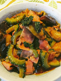 茄子とゴーヤの青シソ炒め-レシピのメイン写真