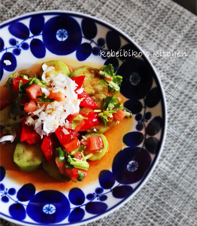 茄子のピリ辛エスニック＊カルパッチョ by kebeibiko 【クックパッド