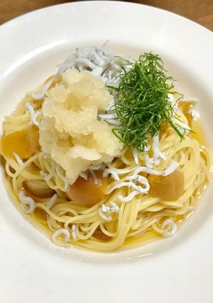 夏バテ知らず！梅づくしの冷製パスタ-レシピのメイン写真