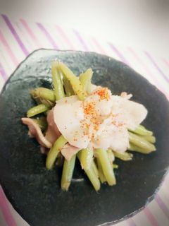 *シャキ旨☆山菜ミズと豚バラの甘辛炒め*-レシピのメイン写真
