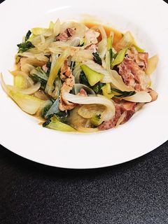 チンゲン菜と豚肉の中華炒め-レシピのメイン写真