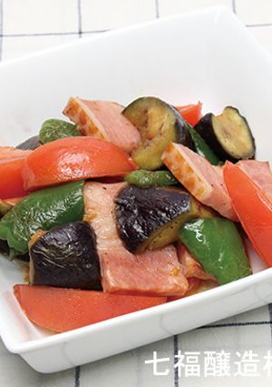 なすと厚切りベーコンのカラフル野菜炒め-レシピのメイン写真