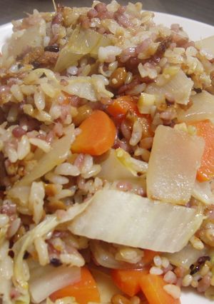 味噌汁の残りを使って☆納豆チャーハン-レシピのメイン写真