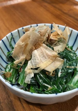 栄養豊富！ツルムラサキの麺つゆマヨ和え-レシピのメイン写真