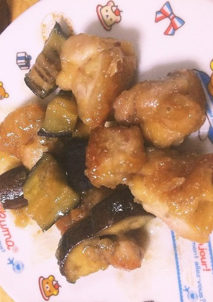 茄子と鶏のニンニク照り焼き炒め-レシピのメイン写真