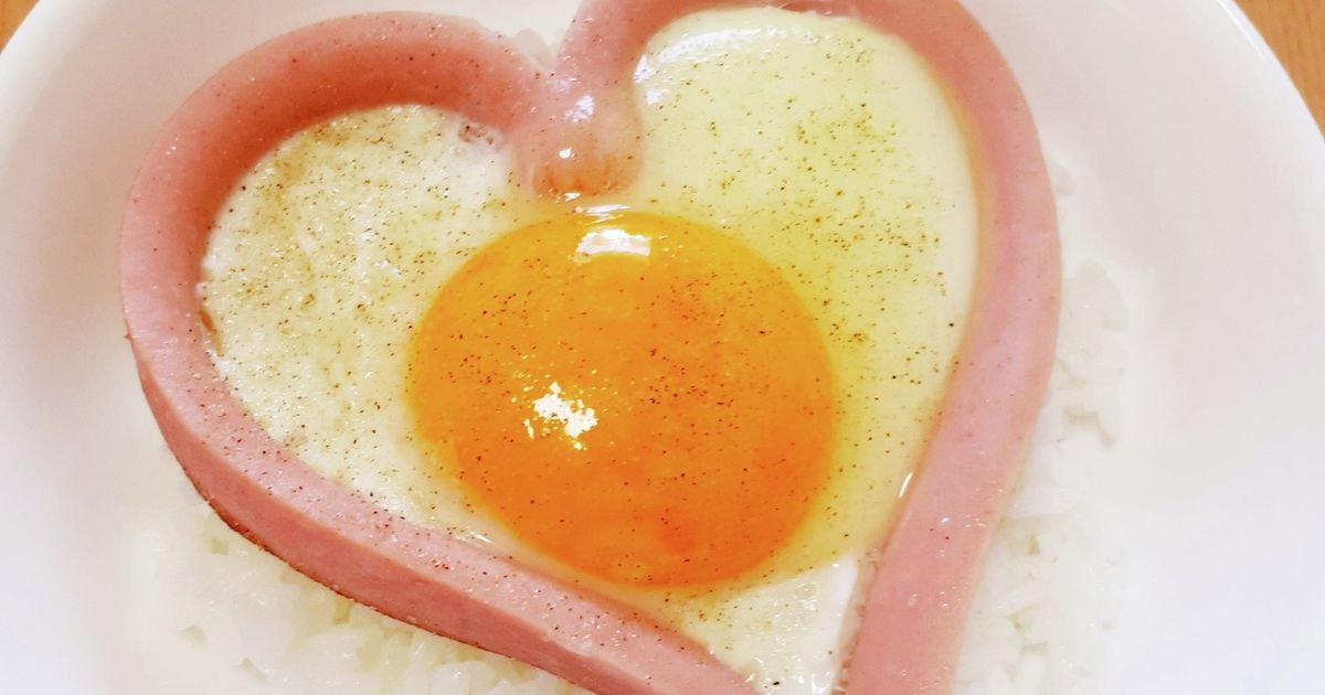 愛する家族へ✨簡単ラブリー目玉焼き❤ by マキティmama