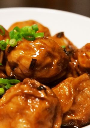 上海の味♡揚げ麩の肉詰め(油面筋塞肉)-レシピのメイン写真