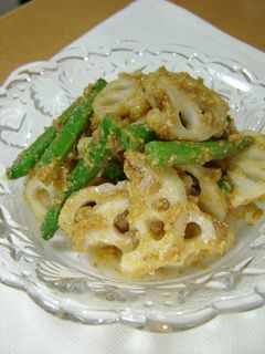 れんこんといんげんの☆ごま味噌和え-レシピのメイン写真