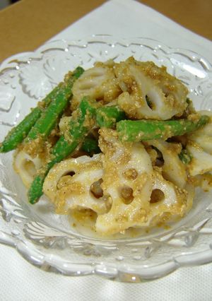 れんこんといんげんの☆ごま味噌和え-レシピのメイン写真
